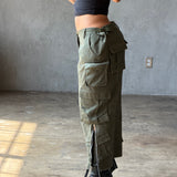 The Utility Cropped Cargo Capri Olive