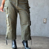 The Utility Cropped Cargo Capri Olive