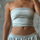 Cotton Tube in Gray