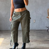 The Utility Cropped Cargo Capri Olive