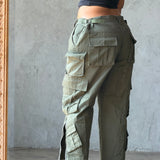 The Utility Cropped Cargo Capri Olive
