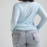 Stretch Knit Cardigan (blue)