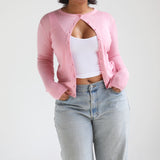 Stretch Knit Cardigan (pink)