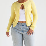 Stretch Knit Cardigan (yellow)