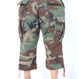 The Cropped Cargo Capri Red ♻️