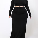 Stretch Maxi Skirt (charcoal)