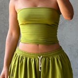 Cotton Tube in Moss Green