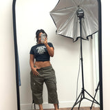 The Cropped Cargo Capri Olive