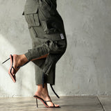 The Utility Cropped Cargo Capri Olive