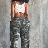 The Cropped Cargo Capri Red ♻️