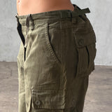 The Utility Cropped Cargo Capri Olive