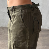 The Utility Cropped Cargo Capri Olive