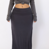 Stretch Maxi Skirt (charcoal)