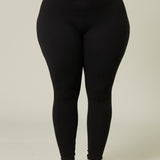 The Cotton Tummy Control Legging (black)