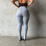 Gray Flare Cotton Tummy Control Legging