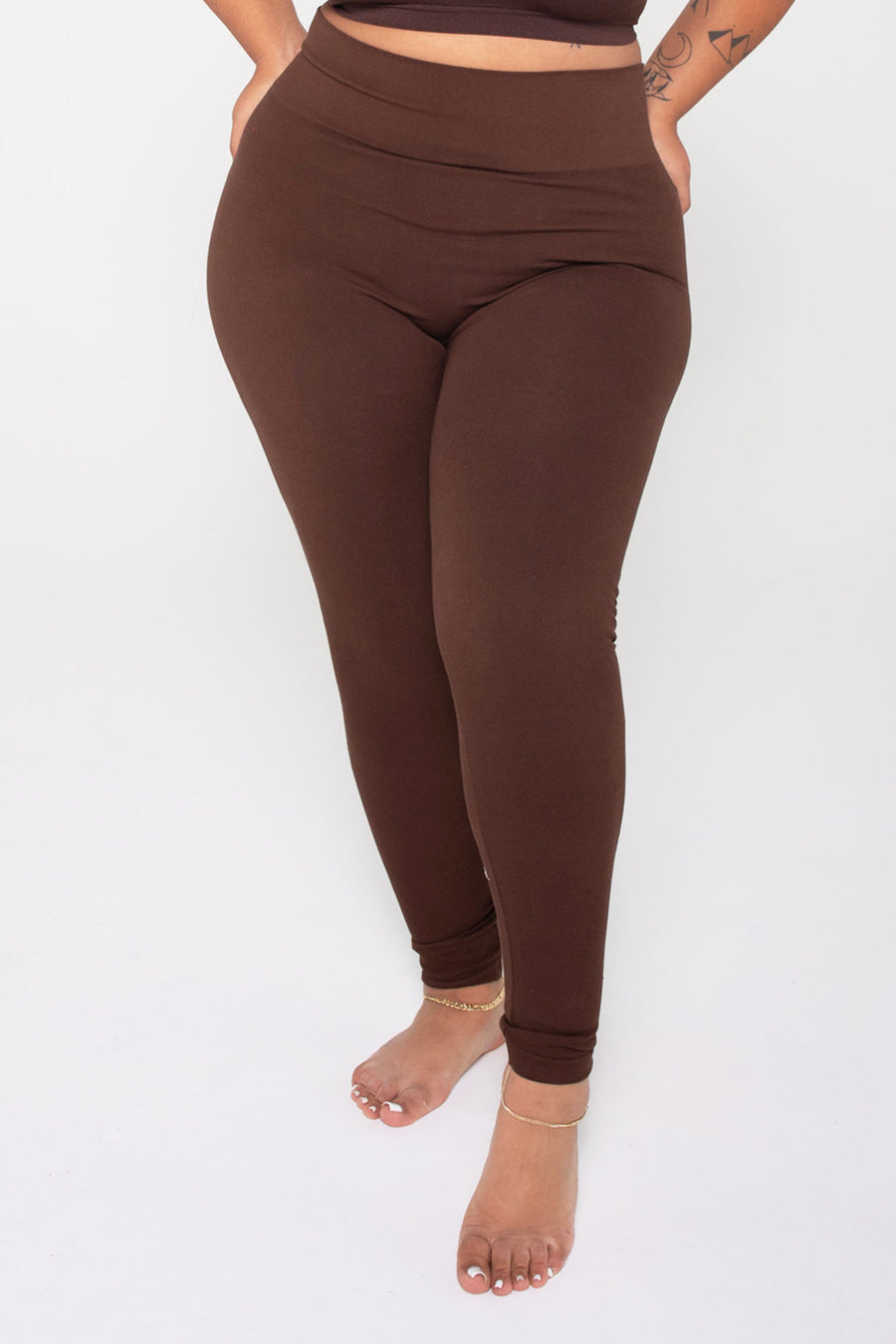 The Cotton Tummy Control Legging (chocolate)
