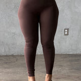 The Cotton Tummy Control Legging (chocolate)