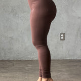 The Cotton Tummy Control Legging (chocolate)