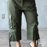 The Utility Cropped Cargo Capri Olive