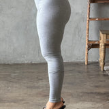 The Cotton Tummy Control Legging (gray)