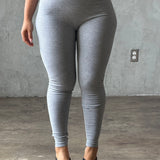 The Cotton Tummy Control Legging (gray)