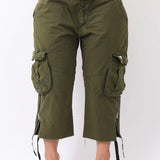 The Utility Cropped Cargo Capri Olive
