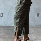 The Utility Cropped Cargo Capri Olive