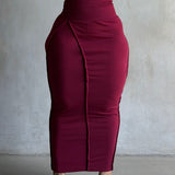 The Tummy Control Skirt in Wine