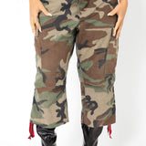 The Cropped Cargo Capri Red ♻️