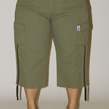 The Cropped Cargo Capri Olive