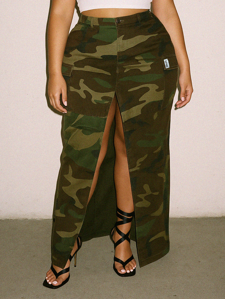 The Camo Long Skirt ♻️