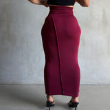 The Tummy Control Skirt in Wine