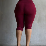 The Tummy Control Capri (burgundy)