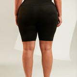 TUMMY CONTROL High Waist Biker Short W/ Ponte Roma (fits up to Plus)