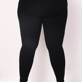 The Black Cotton Tummy Control Legging (fits up to Plus) (11043046932)