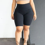 TUMMY CONTROL High Waist Biker Short W/ Ponte Roma (fits up to Plus)